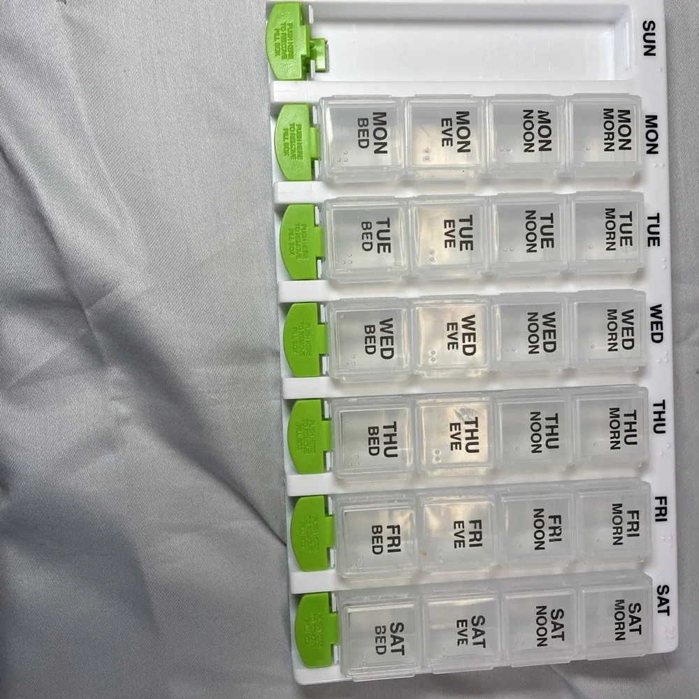 Ezy Dose One-Day-At-A-Time Weekly Medication Organizer Tray 1 each By Ezy Dose